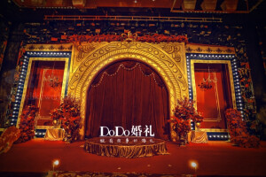 红金色剧院风，时尚婚礼