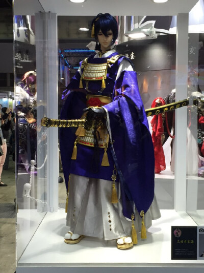 #AnimeJapan2016#由老虚新作《Thunderbolt Fantasy~东离剑游纪~》的布袋社提供的#三日月宗近#人偶?。?！爷爷太美了嗷嗷?。。?！