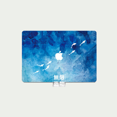 即物原创AirMacBookPro苹果笔记本外壳超薄保护贴膜创意海洋蓝色