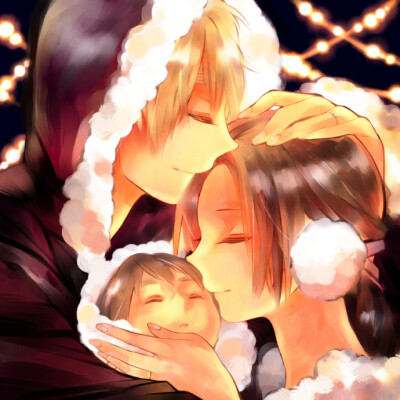 #黑塔利亚##APH##好茶家族#【p站搬运】画师：塩の兎 该图 id=15446321 We Wish You a Merry Christmas O网页链接【已授权】