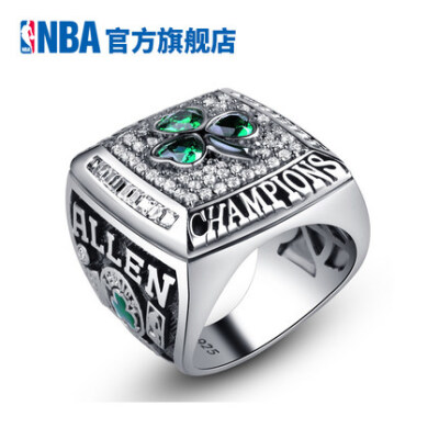 NBA PW凯尔特人总冠军皮尔斯925银限量版戒指指环 银饰品PW0028AA