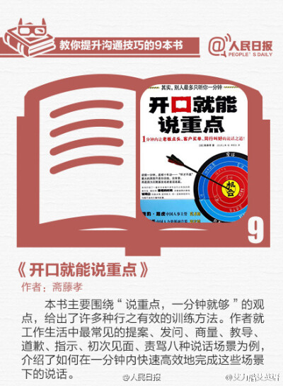  【9本书帮你提升沟通技巧】如何实现有效沟通？这9本书↓↓可以帮你全面提升沟通技巧！阅读的最大好处是可以让你不断优化升级、成为更好的自己！周末有空不妨读本好书吧~欢迎加入#酷艾英语读书团#，一起多读书、读好…