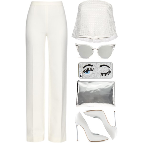 An all white outfit just screams class and sophistication *3/3 of a three ways segment #style #white #tibi #pumps #office