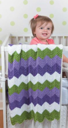 Picture of Tunisian Crochet Baby Blankets (book of patterns available for purchase)