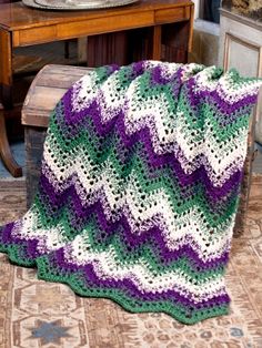 Woodland Waves Throw By Carrie Carpenter - Free Crochet Pattern - (yarnspirations)