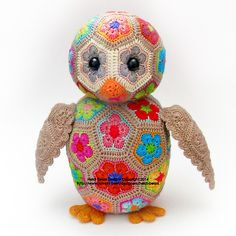 Ravelry: Aloysius the African Flower Owlet Crochet Pattern pattern by Heidi Bears