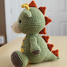 Spike the Dragon amigurumi crochet pattern by Little Muggles