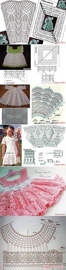 Подборка схем №2 - детские платья: Дневник группы &amp;quot;Вязание крючком для начинающих&amp;quot; - Страна Мам