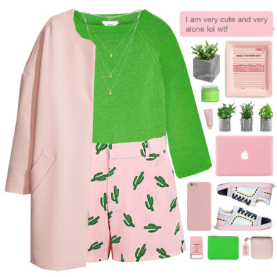 A fashion look from April 2016 featuring kelly green top, h&amp;amp;m coats and American Retro. Browse and shop related looks.