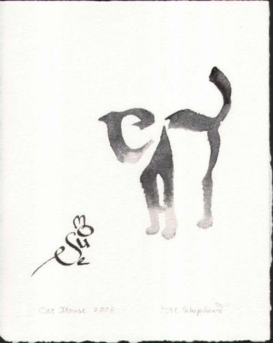 calligraphy cat &amp;amp; mouse - persephone: