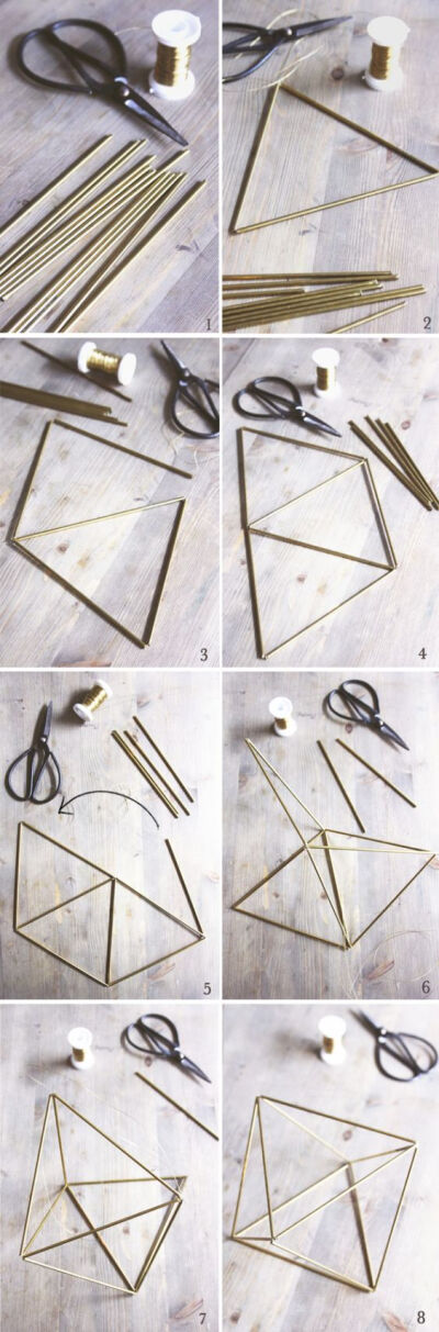 The bride barefoot - Diy Brass Himmeli: