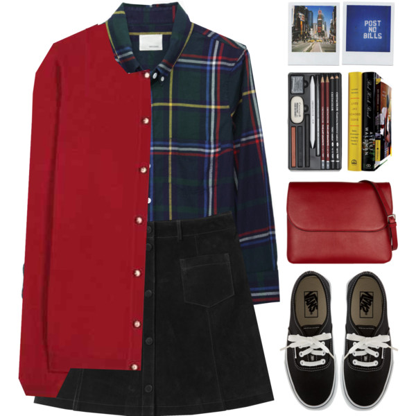 #kams50ksetchallenge @undercover-martyn ♥ Create a set that reflects your actual style ♥ I'm in love with this model of Vans sneakers because it suits almost every style I choose to wear daily. Also I like shirts with plaid print and crossbody bags in various colours