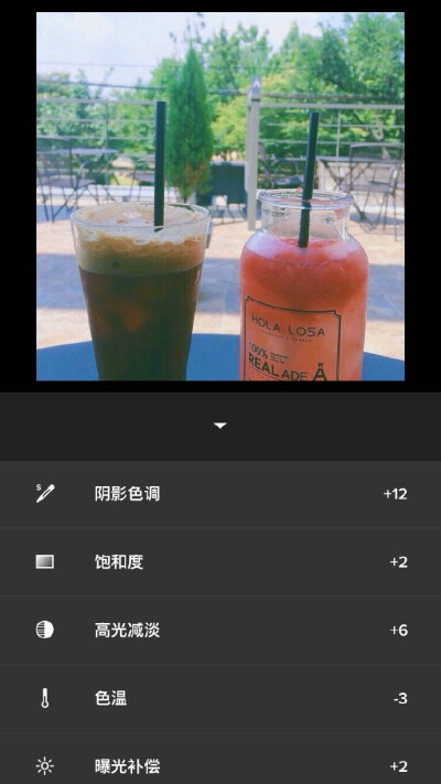 VSCO 春天绿色调色步骤：无滤镜曝光补偿+2色温-3高光减淡+6色调+2阴影补偿（绿）+12详见图️学走点赞