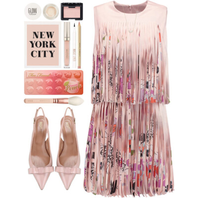 A fashion look from May 2016 featuring short dresses, slingback shoes and pendant necklace. Browse and shop related looks.