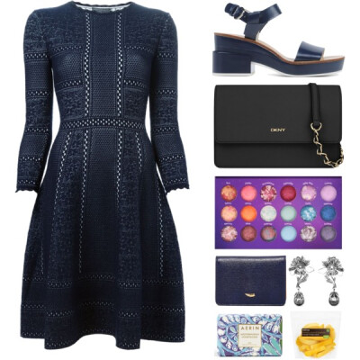 A fashion look from May 2016 featuring skater skirt, Jil Sander Navy and crossbody handbags. Browse and shop related looks.