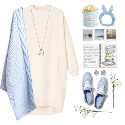 Inspired by &amp;quot;Serenity&amp;quot;, one of the 2016 pantone colours of the year. #serenity #pantone #Spring #2016 #casual #cutecardigan #springlayers @polyvore-editorial @polyvore