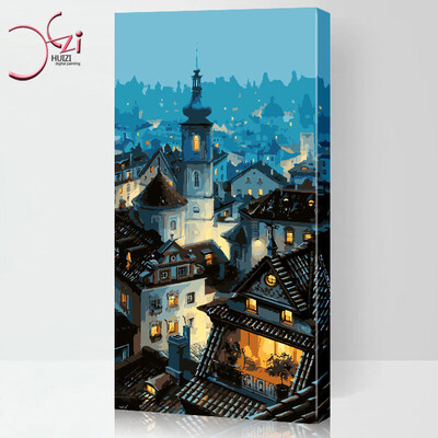 diy数字油画 风景花卉结婚情侣大幅人物手绘 创意客厅装饰画定做