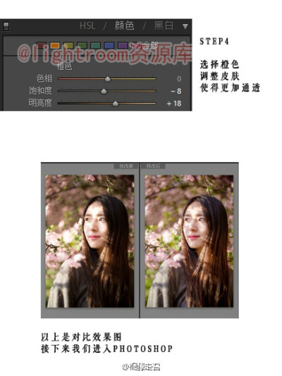 #Lightroom# 【第609期】风格：日系晚樱；主题《四月物语》通透人像质感后期调色修图思路及方法借鉴，喜欢的可以参考，转需~（摄影，后期@桐藤走召 ）