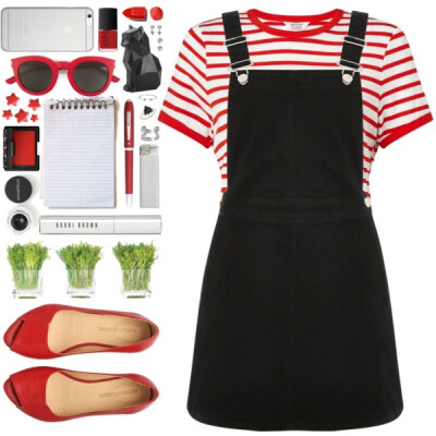 A fashion look from May 2016 featuring oasis dress, red shirt and leather shoes. Browse and shop related looks.