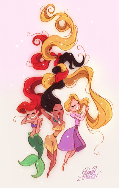 Glen's Girls with Tangled hair by *princekido on deviantART、deviantart.com