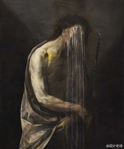 意大利当代艺术家 Nicola Samori 创作的油画作品有种游走在天堂与地狱间的残缺之美