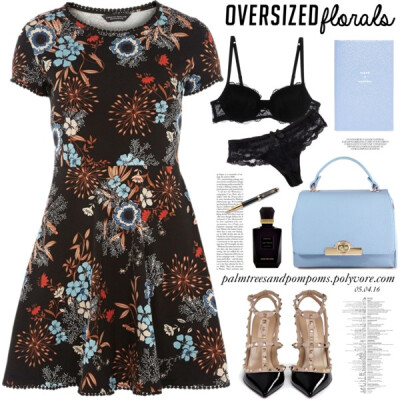 Take one of your favorite patterns for spring and super size it! From a fit and flare dress to a statement clutch, create a pretty new set featuring your new floral piece. #oversizedflorals