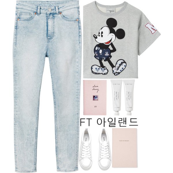 A fashion look from May 2016 featuring gray shirt, Monki and platform sneakers. Browse and shop related looks.