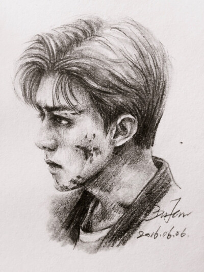 EXO吴世勋fanart手绘插画by.卜凡想当个画画的