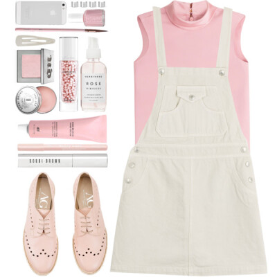 A fashion look from June 2016 featuring pink crop top, AG Adriano Goldschmied and nude shoes. Browse and shop related looks.