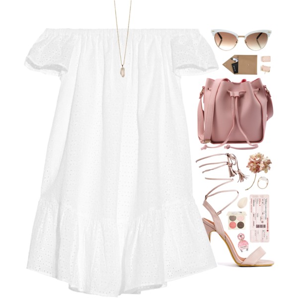 A fashion look from June 2016 featuring long-sleeve mini dress, strappy heeled sandals and shoulder handbags. Browse and shop related looks.