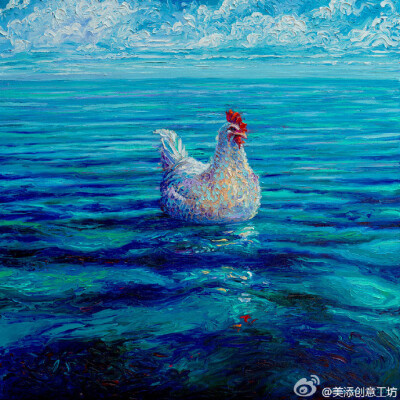 来自New York artist Iris Scott 手指画法打破了常规，不在调色板上调出具体的颜色，她的画作中常出现梵高&amp;lt;星夜&amp;gt;中的两种线条风格：歪曲的长线和破碎的短线。同时混合点彩画法和其它画法。快速，熟练…