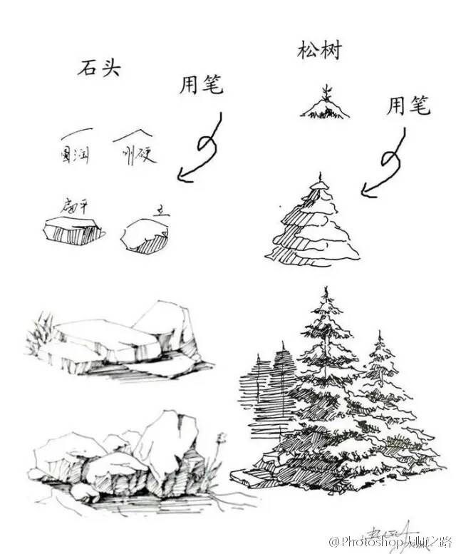 #繪畫學(xué)習(xí)# 建筑景觀手繪中植被是畫面中必不可少的手繪元素,分享給大家！ #俺們都是設(shè)計師#