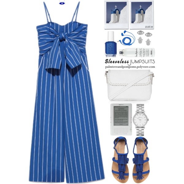 A super easy way to look polished with just one piece, the sleeveless jumpsuit looks great day or night. Show us how you'd wear it! #sleevelessjumpsuits #dorothyperkins#topshop#marcjacobs#johnlewis#luckybrand#macys#mysticlight#maxandchloe#fossil#davines#libertylondon#essie#thehut#