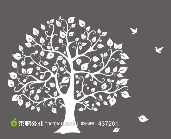 墙绘矢量树