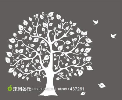 墙绘矢量树