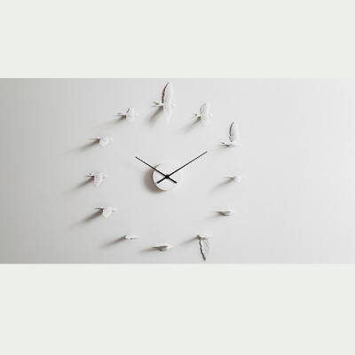 即物 台灣Haoshi Design Swallow Clock 良事設計 白色燕子时钟挂钟