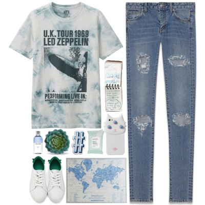 #ledzepplin #bandtee #tshirt #jeans #rippedjeans #fillers #iphone #saintlaurent #yvessaintlaurent #yoins #uniqlo #tumblr #succulent #cacti #cactus #lordandberry #clean #organized #2columns #column