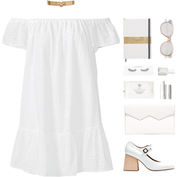 #maryjanes #white #whitedress #simpleset #summeroutfit #summerstyle #polyvorecontest