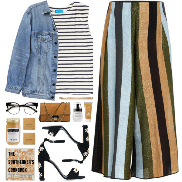 #denimjackets #wardrobestaples #AlexanderWang #jimmychoo #circushotel #MiHJeans #dolceandgabbana #fallfashion #stripedshirt #culottes #embellishedsandals #chunkyheels