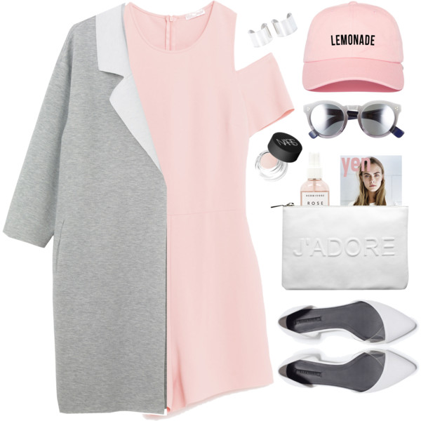 A fashion look from June 2016 featuring Monki, pink jumpsuit and d orsay shoes. Browse and shop related looks.