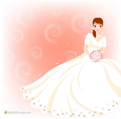 婚礼元素新娘矢量素材