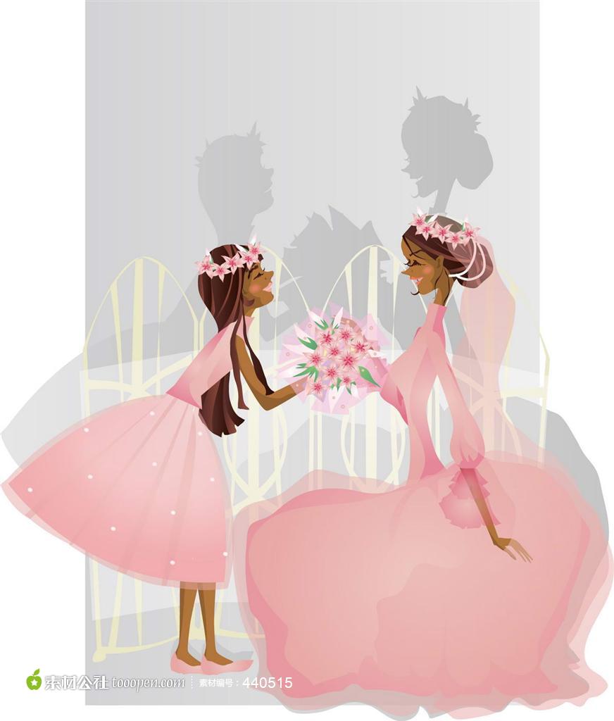 婚礼矢量元素新娘矢量素材