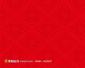 红色中国古典花纹背景矢量素材