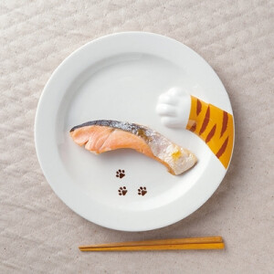 代购             独家 盒装  Sunart 虎纹 猫爪 喵星人偷食物 餐盘  现货