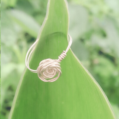 一爿小店玫瑰花造型纯银戒指可定制送女朋友送闺蜜