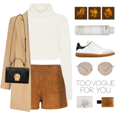 A fashion look from September 2016 featuring turtleneck sweater, Miss Selfridge and brown shorts. Browse and shop related looks.