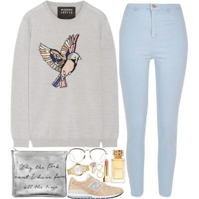 A fashion look from October 2016 featuring sequin top, denim jeans and new balance sneakers. Browse and shop related looks.