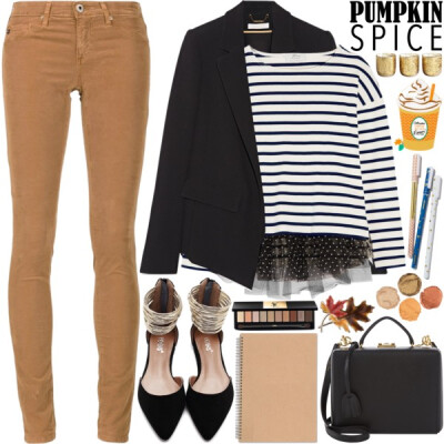 A fashion look from October 2016 featuring polka dot top, blazer jacket and skinny jeans. Browse and shop related looks.