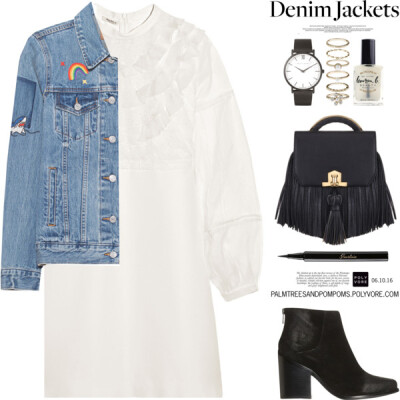 During the shoulder season, between summer and fall, layer a jean jacket into your wardrobe. How will you style it? #jeanjackets #denimjackets