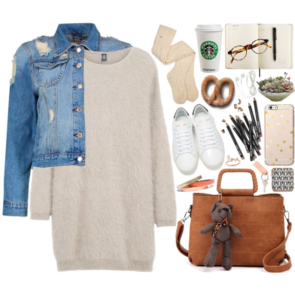 #sunday #denim #denimjackets #DenimStyle #falloutfit #fallfashion #fallgetaway #Fall #falltrends #falltrend #fallstyle #fall2016 #CasualChic #casualoutfit #casualchic #StreetStyle #streetstyle #whitesneakers @polyvore-editorial @polyvore